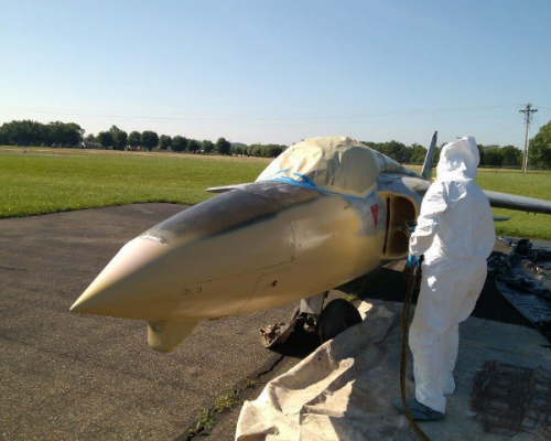Side and wing of the restored Gnat