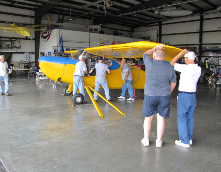 Engine and cowling work during assembly