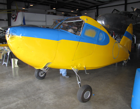 The fuselage painted and trimmed