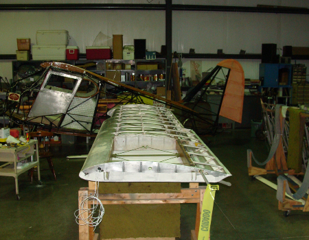 Stinson wing ready for covering
